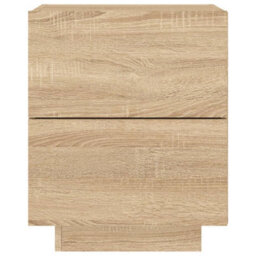 Berkfield Bedside Cabinets With Led Lights 2 Pcs Sonoma Oak Engineered Wood - thumbnail 8