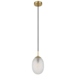 Luminosa Lighting Luminosa Devin Globe Pendant Ceiling Light Gold Colours Matt Satined Glass Shade 1X E14 - thumbnail 2