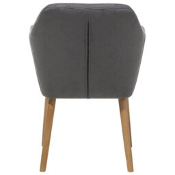 Beliani Dining Chair Yorkville Faux Leather Grey - thumbnail 5