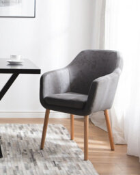 Beliani Dining Chair Yorkville Faux Leather Grey - thumbnail 2