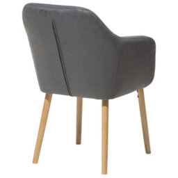 Beliani Dining Chair Yorkville Faux Leather Grey - thumbnail 6