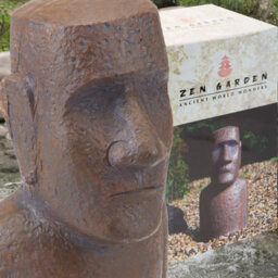 "Easter Island Bronze Bust Head 12"" Zen Garden Ornament" - thumbnail 7