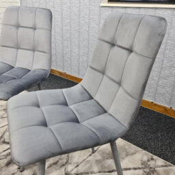 Kosy Koala Dining Table Set Oak Effect Table With 2 Grey Velvet Dining Chairs And 1 Black Bench - thumbnail 3