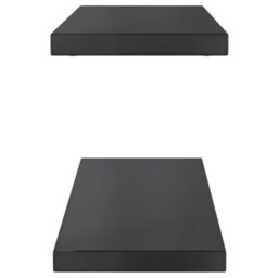 Berkfield Wall Shelves 2 Pcs 75X23.5X3 Cm Black Stainless Steel - thumbnail 6