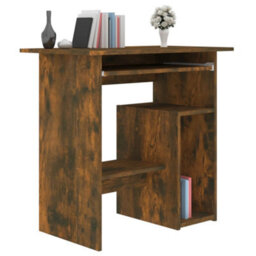 Berkfield Desk Smoked Oak 80X45X74 Cm Engineered Wood - thumbnail 3