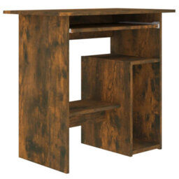 Berkfield Desk Smoked Oak 80X45X74 Cm Engineered Wood - thumbnail 2