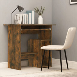 Berkfield Desk Smoked Oak 80X45X74 Cm Engineered Wood - thumbnail 1