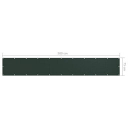 Berkfield Balcony Screen Dark Green 75X500 Cm Oxford Fabric - thumbnail 5