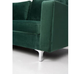 Orlando Velvet Upholstered Corner Sofa With Metal Legs Decorative Cushions Included 2355X212X85Cm Black Right - thumbnail 5