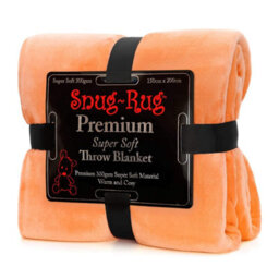 Snug Rug Snug-Rug Premium Blanket Luxury Sherpa Fleece Sofa Tv Throw Large Blankets 150X200Cm - Mandarin - thumbnail 3