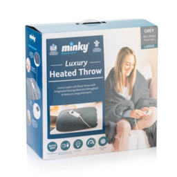 Alfresia Minky Luxury Heated Throw Blanket, Large, Grey - thumbnail 7