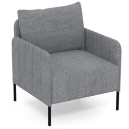 Living Room Chair Comfy Sofa Chair With Cushion-Grey - thumbnail 1