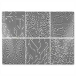 Benjamin Tate Design Striped Geometric Patterns Glass Chopping Boarddesigner Style - thumbnail 1