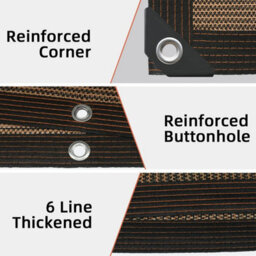 Brown 3X6M Rectangular Shade Sail 70% Uv Protection Perforated - thumbnail 3
