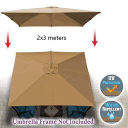 Brown 2X3M Rectangular Shade Sail Waterproof Uv Resistant - thumbnail 2