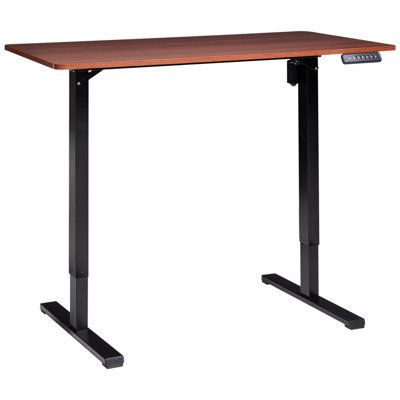 Beliani Electric Adjustable Standing Desk Tavares Brown/ Black 120 Cm 60 Cm - image 1