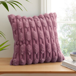 Bianca So Soft Carved Faux Fur 50X50 Cm Cushion Pink