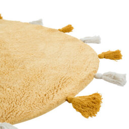 Beliani Kids Rug Kodinhi  Yellow 120 Cm Cotton - thumbnail 4