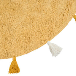 Beliani Kids Rug Kodinhi  Yellow 120 Cm Cotton - thumbnail 5