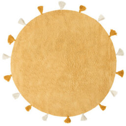 Beliani Kids Rug Kodinhi  Yellow 120 Cm Cotton - thumbnail 1