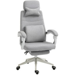 Vinsetto Home Office Chair Reclining Computer Chair W/ Lumbar Support Grey - thumbnail 2