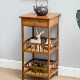 3 Tier Anti-Drop Bedside Sofa End Table Telephone Photo Plant Stand Shelilves W - thumbnail 4
