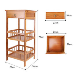 3 Tier Anti-Drop Bedside Sofa End Table Telephone Photo Plant Stand Shelilves W - thumbnail 2