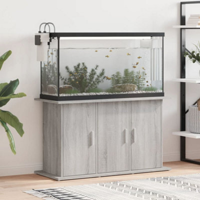 Walplus Grey Sonoma Aquarium Stand 101X41X58 Cm Engineered Wood Fish Tank Cabinet - image 1