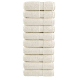 Berkfield Premium Wash Towels Solund 10 Pcs Cream 30X30 Cm 600 Gsm
