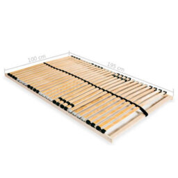 Vidaxl Slatted Bed Base Without Mattress With 28 Slats 7 Zones 100X200 Cm - thumbnail 8