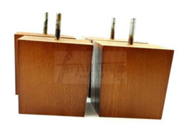 L&F 4X Solid Wooden Feet Replacement Furniture Legs 90mm Height Sofas Chairs Stools M8 Tsp2037 Dark Oak - thumbnail 6