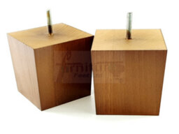 L&F 4X Solid Wooden Feet Replacement Furniture Legs 90mm Height Sofas Chairs Stools M8 Tsp2037 Dark Oak - thumbnail 7