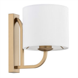 Luminosa Lighting Luminosa Maranello Wall Lamp With Shade White, Old Gold - thumbnail 2