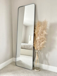 Downton Interiors Silver Tall Metal Frame Mirror Wall & Floor Standing  145 X 45Cm - Soho Collection - thumbnail 3
