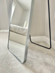 Downton Interiors Silver Tall Metal Frame Mirror Wall & Floor Standing  145 X 45Cm - Soho Collection - thumbnail 4