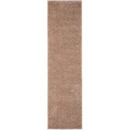 The Rugs Beige Soft Plain Design Fluffy Shaggy Rugs And Runners High Pile Living Room Kitchen Hallway 380 - thumbnail 1