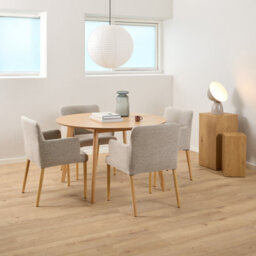 Furniture To Go Roxby Round Dining Table In Matt Oak 120X76Cm - thumbnail 5