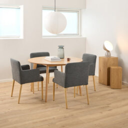Furniture To Go Roxby Round Dining Table In Matt Oak 120X76Cm - thumbnail 4