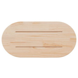 Walplus Table Top 90X45X2.5 Cm Solid Wood Pine Oval - thumbnail 4