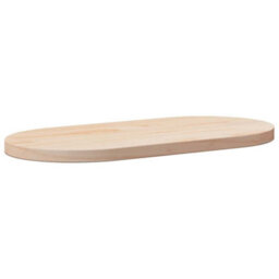 Walplus Table Top 90X45X2.5 Cm Solid Wood Pine Oval - thumbnail 1