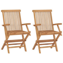 Walplus 3 Piece Garden Dining Set Solid Wood Teak - thumbnail 4