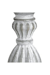 Aegina Wooden Table Lamp With Linen Shade Rustic Modern Decor - thumbnail 2