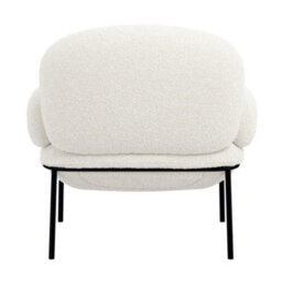 Where Saints Go Ltd Armchair Osca Accent Chair Ivory Sherpa Fabric Black Metal Frame 79Cm By Where Saints Go - thumbnail 6