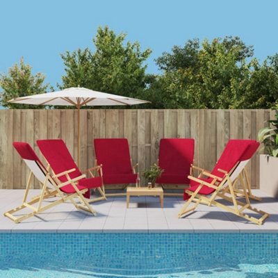 Berkfield Beach Towels 6 Pcs Burgundy 60X135 Cm Fabric 400 Gsm - image 1
