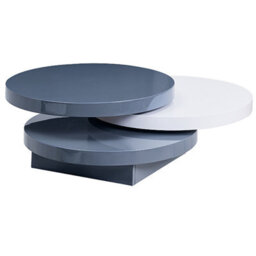 Furniture in Fashion Triplo Coffee Table High Gloss Coffee Table For Living Room Centre Table Tea Table For Living Room Furniture White - thumbnail 4