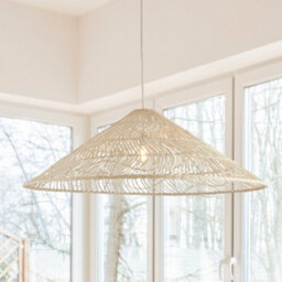 Lighting Collection Tauro Rattan Shade - thumbnail 4