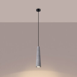 Sollux Lighting Electra Concrete Grey 1 Lights Industrial Pendant Lamps - thumbnail 2