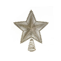 Glitter 3D Star Christmas Tree Topper - Gold - thumbnail 2