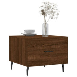 Berkfield Durable Coffee Table Brown Oak 50X50X40 Cm Engineered Wood - thumbnail 3