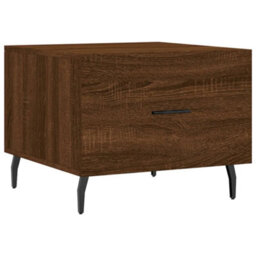 Berkfield Durable Coffee Table Brown Oak 50X50X40 Cm Engineered Wood - thumbnail 1
